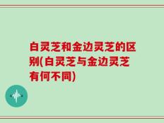 白灵芝和金边灵芝的区别(白灵芝与金边灵芝有何不同)