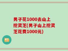 男子花1000去山上挖灵芝(男子山上挖灵芝花费1000元)