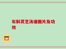石斛灵芝汤谱图片及功效