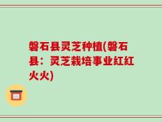 磐石县灵芝种植(磐石县：灵芝栽培事业红红火火)