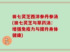 田七灵芝西洋参丹参汤(田七灵芝与草药汤：增强免疫力与提升身体健康)