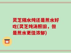 灵芝隔水炖还是煎水好吃(灵芝炖汤照旧，但是煎水更佳浓郁)