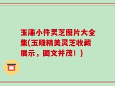 玉雕小件灵芝图片大全集(玉雕精美灵芝收藏展示，图文并茂！)
