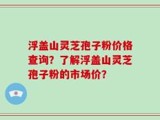 浮盖山灵芝孢子粉价格查询？了解浮盖山灵芝孢子粉的市场价？