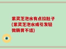 紫灵芝泡水有点拉肚子(紫灵芝泡水或引发轻微肠胃不适)