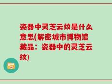 瓷器中灵芝云纹是什么意思(解密城市博物馆藏品：瓷器中的灵芝云纹)
