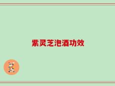 紫灵芝泡酒功效