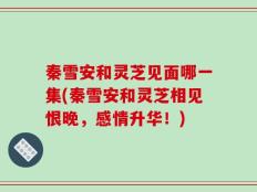 秦雪安和灵芝见面哪一集(秦雪安和灵芝相见恨晚，感情升华！)