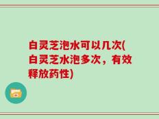 白灵芝泡水可以几次(白灵芝水泡多次，有效释放药性)