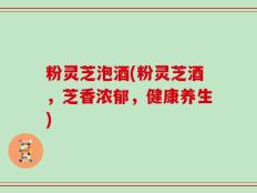 粉灵芝泡酒(粉灵芝酒，芝香浓郁，健康养生)