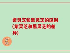 紫灵芝和黑灵芝的区别(紫灵芝和黑灵芝的差异)
