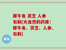 犀牛角 灵芝 人参 石斛(大自然的药库：犀牛角、灵芝、人参、石斛)