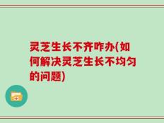 灵芝生长不齐咋办(如何解决灵芝生长不均匀的问题)