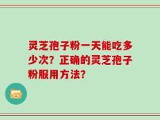 灵芝孢子粉一天能吃多少次？正确的灵芝孢子粉服用方法？