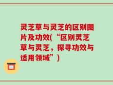 灵芝草与灵芝的区别图片及功效(“区别灵芝草与灵芝，探寻功效与适用领域”)
