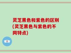 灵芝黑色和紫色的区别(灵芝黑色与紫色的不同特点)