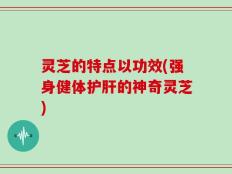 灵芝的特点以功效(强身健体护肝的神奇灵芝)