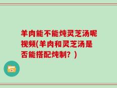 羊肉能不能炖灵芝汤呢视频(羊肉和灵芝汤是否能搭配炖制？)