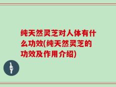 纯天然灵芝对人体有什么功效(纯天然灵芝的功效及作用介绍)