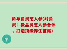 羚羊角灵芝人参(羚角灵：极品灵芝人参合体，打造顶级养生宝藏)