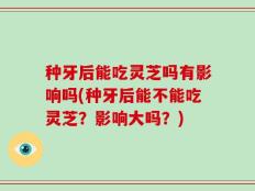 种牙后能吃灵芝吗有影响吗(种牙后能不能吃灵芝？影响大吗？)