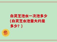 白灵芝泡水一次泡多少(白灵芝水泡量大约是多少？)