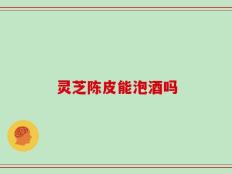 灵芝陈皮能泡酒吗