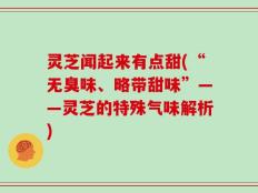 灵芝闻起来有点甜(“无臭味、略带甜味”——灵芝的特殊气味解析)