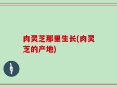肉灵芝那里生长(肉灵芝的产地)
