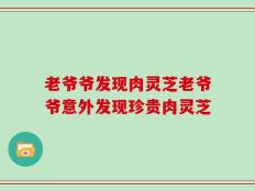 老爷爷发现肉灵芝老爷爷意外发现珍贵肉灵芝