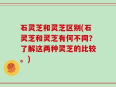 石灵芝和灵芝区别(石灵芝和灵芝有何不同？了解这两种灵芝的比较。)