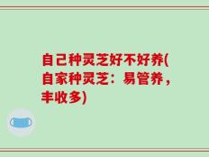 自己种灵芝好不好养(自家种灵芝：易管养，丰收多)