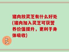 猪肉放灵芝有什么好处(猪肉加入灵芝可获营养价值提升，更利于身体吸收)