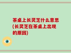 茶桌上长灵芝什么意思(长灵芝在茶桌上出现的原因)