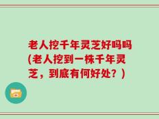 老人挖千年灵芝好吗吗(老人挖到一株千年灵芝，到底有何好处？)