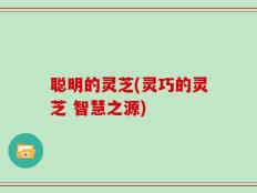 聪明的灵芝(灵巧的灵芝 智慧之源)