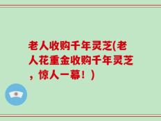 老人收购千年灵芝(老人花重金收购千年灵芝，惊人一幕！)