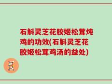石斛灵芝花胶姬松茸炖鸡的功效(石斛灵芝花胶姬松茸鸡汤的益处)