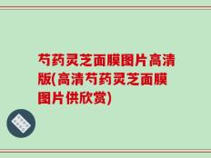 芍药灵芝面膜图片高清版(高清芍药灵芝面膜图片供欣赏)