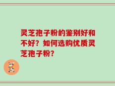 灵芝孢子粉的鉴别好和不好？如何选购优质灵芝孢子粉？