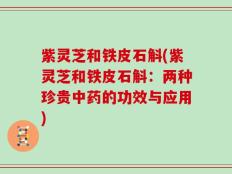 紫灵芝和铁皮石斛(紫灵芝和铁皮石斛：两种珍贵中药的功效与应用)
