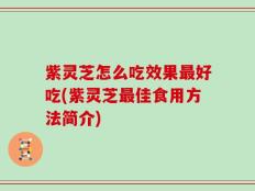 紫灵芝怎么吃效果最好吃(紫灵芝最佳食用方法简介)