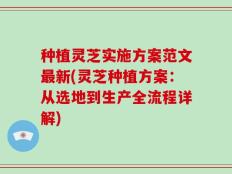 种植灵芝实施方案范文最新(灵芝种植方案：从选地到生产全流程详解)