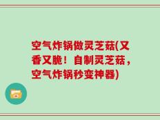 空气炸锅做灵芝菇(又香又脆！自制灵芝菇，空气炸锅秒变神器)