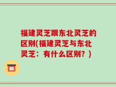 福建灵芝跟东北灵芝的区别(福建灵芝与东北灵芝：有什么区别？)