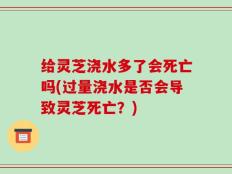 给灵芝浇水多了会死亡吗(过量浇水是否会导致灵芝死亡？)