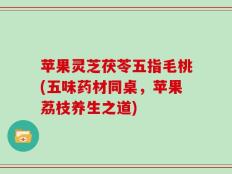 苹果灵芝茯苓五指毛桃(五味药材同桌，苹果荔枝养生之道)