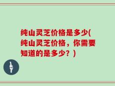 纯山灵芝价格是多少(纯山灵芝价格，你需要知道的是多少？)