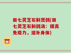 田七灵芝石斛煲鸽(田七灵芝石斛鸽汤：提高免疫力，滋补身体)