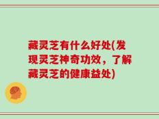 藏灵芝有什么好处(发现灵芝神奇功效，了解藏灵芝的健康益处)